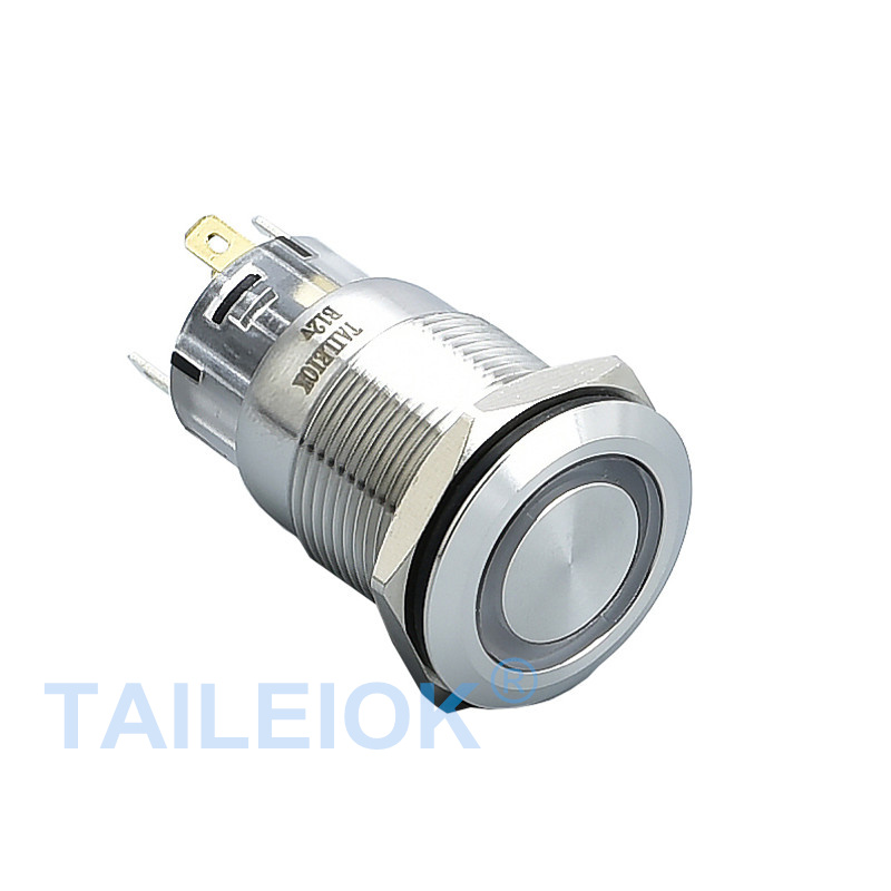 19MM Metal Stainless Steel/Brass Nickel Plated/Aluminum Oxide Push Button Switch