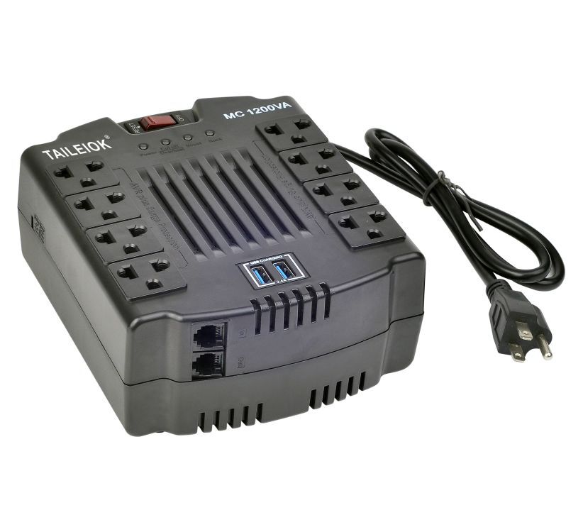  Power 1200VA South American Socket Voltage Regulator With USB