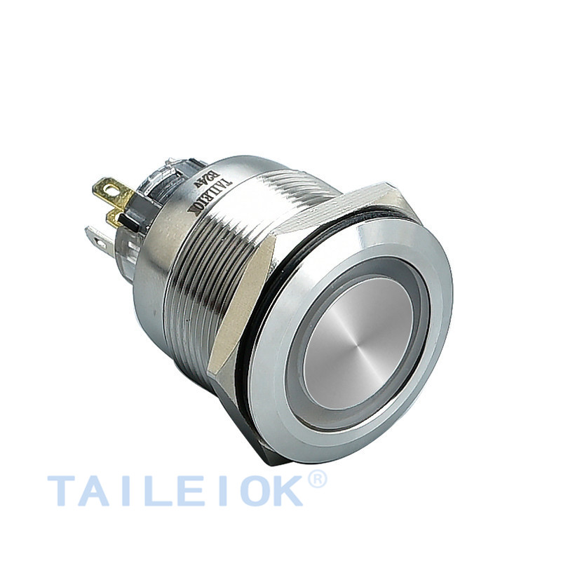 25mm Factory Supply Push Buttons Momentary/Latching Stainless Steel Metal Push Button Switch