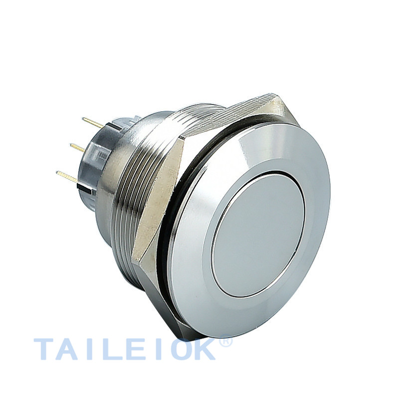 30mm 3/5 Pin Stainless Steel Waterproof Push Button Switch